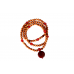 White Sandalwood and Red Carnelian Mala and Bracelet Set