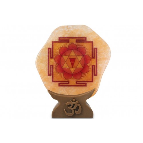 Shree Gayatri Yantra on Yellow Jade